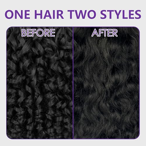 SOKU Long Curly Wig, Glueless Lace Front Wigs for Black Women 22 Inch Pre Plucked Ready to Wear Black Layered Wig with Natural Hairline 13x4x1 HD Lace Frontal - Image 5