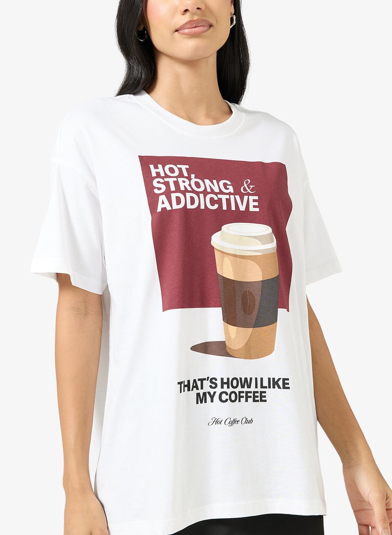 اونلي تيشيرت بياقة دائرية مطبوع - Image 3