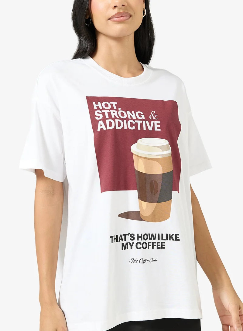 ONLY  Printed Crew Neck T-Shirt for Women | Best Price UAE