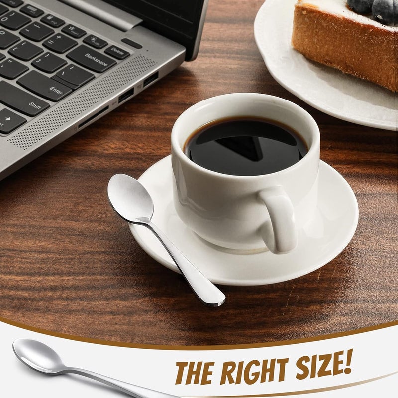 Hiware 6-Piece Demitasse Espresso Spoons, 4 Inches Stainless Steel Mini Coffee Spoons - Image 4
