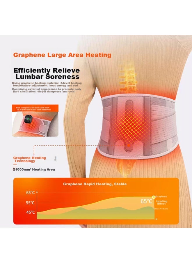 Zeamo Electric Heating Waist Support, Warm Therapy Massage, Lumbar Disc Herniation, Labor Injury, Hot Compress, Uterus Warming, Waist Massager - Image 2