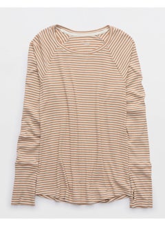 Aerie Striped Crew Neck T-Shirt  - Image 4
