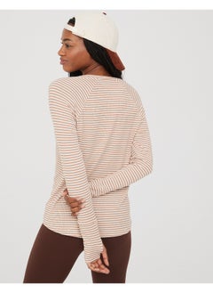 Aerie Striped Crew Neck T-Shirt  - Image 2