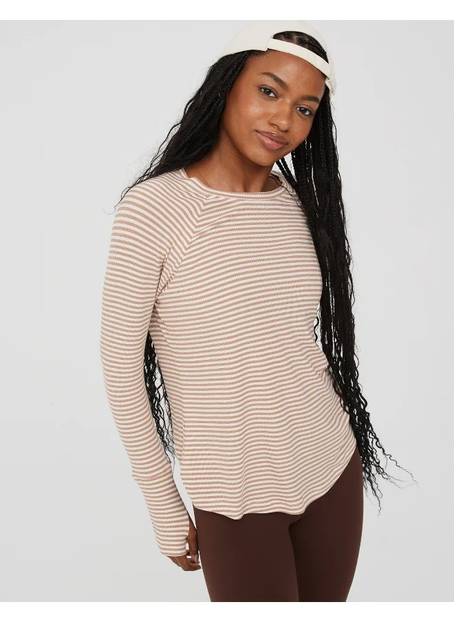 Aerie Striped Crew Neck T-Shirt