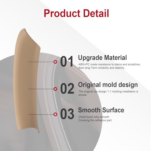 OVANOH 4PCS Beige Driver Door Armrest Box and Pull Handle kit Covers Trim Compatible with X3 X4 F25 F26 20112017 Left Side Storage Box - Image 3