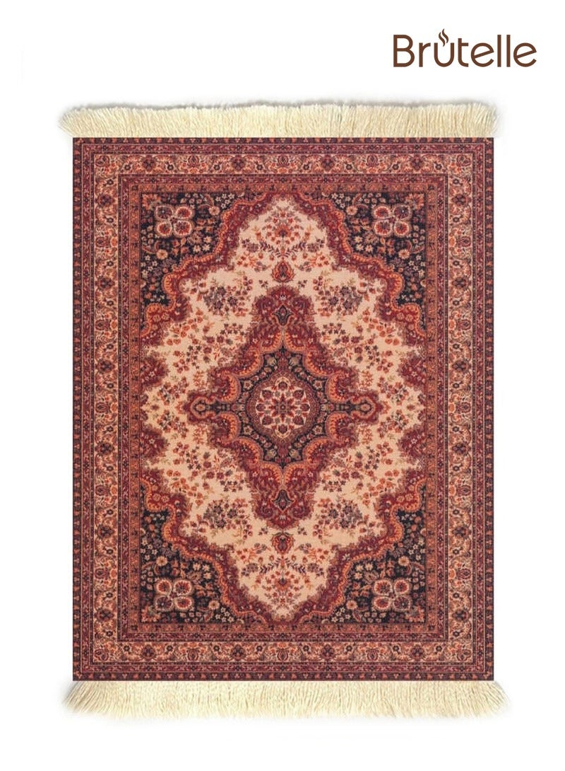 بريتيل حصيرة قهوة على الطراز العربي معزولة ماصة للقهوة أو الشاي، حصيرة طاولة مقاومة للحرارة، مقاومة للتجفيف، غير قابلة للانزلاق، مناسبة لماكينة القهوة، وعاء القهوة، ملحقات القهوة، قطعة واحدة - Image 1