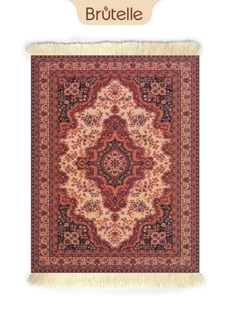 بريتيل حصيرة قهوة على الطراز العربي معزولة ماصة للقهوة أو الشاي، حصيرة طاولة مقاومة للحرارة، مقاومة للتجفيف، غير قابلة للانزلاق، مناسبة لماكينة القهوة، وعاء القهوة، ملحقات القهوة، قطعة واحدة - Image 1