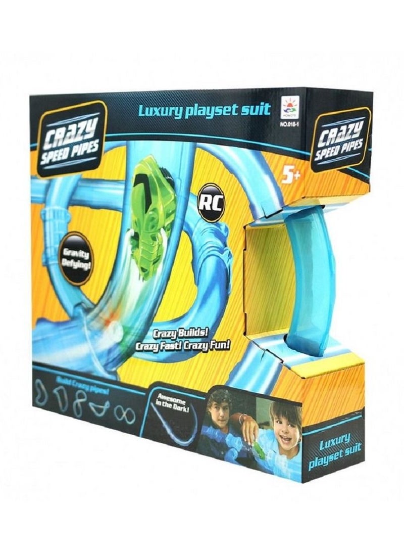 HONGYE - Crazy Speed Pipes Loop RC Car Track Racing In The Tubes Set Of 20 Pcs For Kids of 5 Years And Above - Image 1
