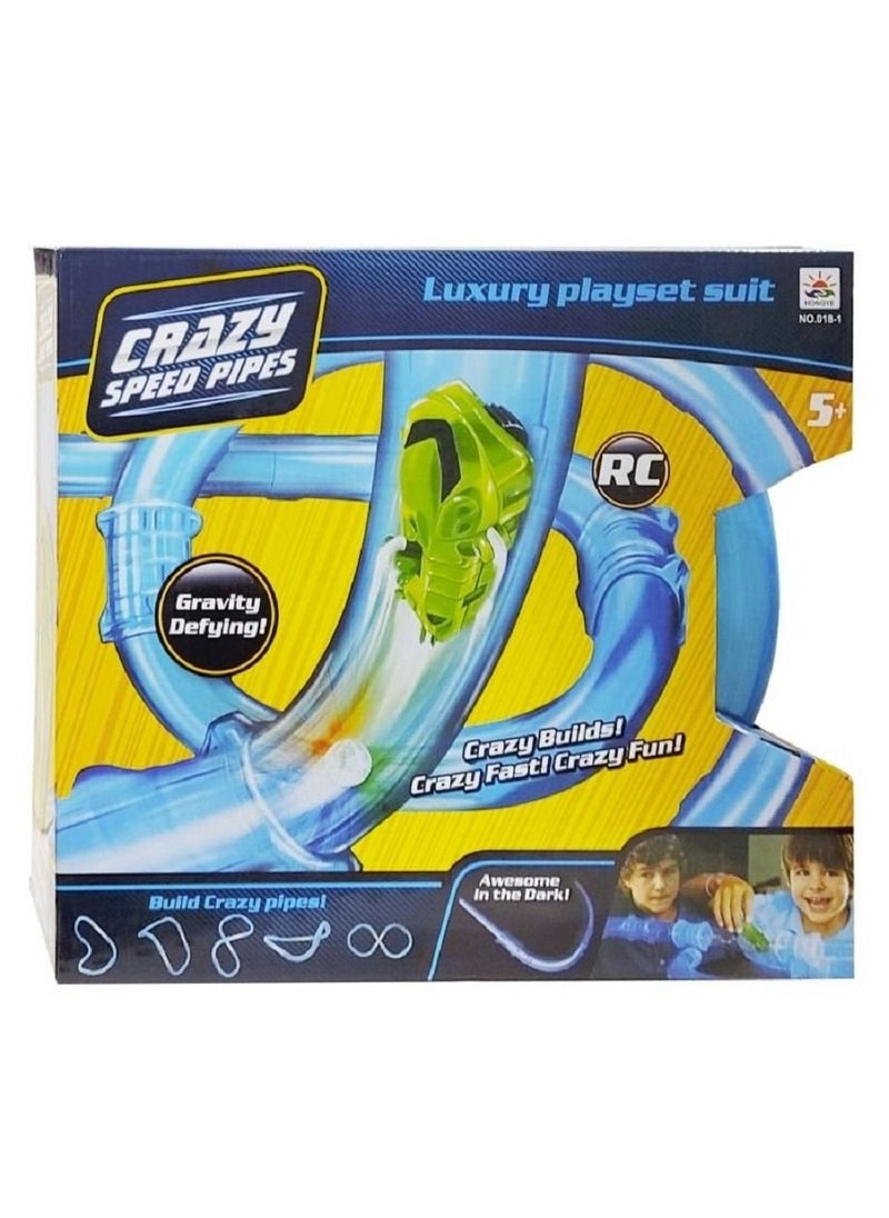 HONGYE - Crazy Speed Pipes Loop RC Car Track Racing In The Tubes Set Of 20 Pcs For Kids of 5 Years And Above - Image 1
