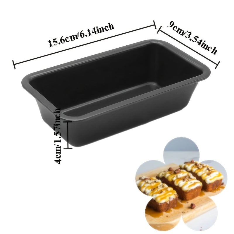 Set Of 6 Six Inch Carbon Steel Bread Plate Non Stick Baking Pan For Homemade Cakes And Mini Pies - Image 3