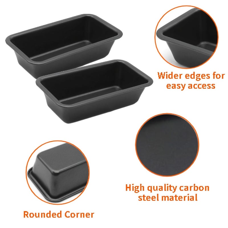 Set Of 6 Six Inch Carbon Steel Bread Plate Non Stick Baking Pan For Homemade Cakes And Mini Pies - Image 4