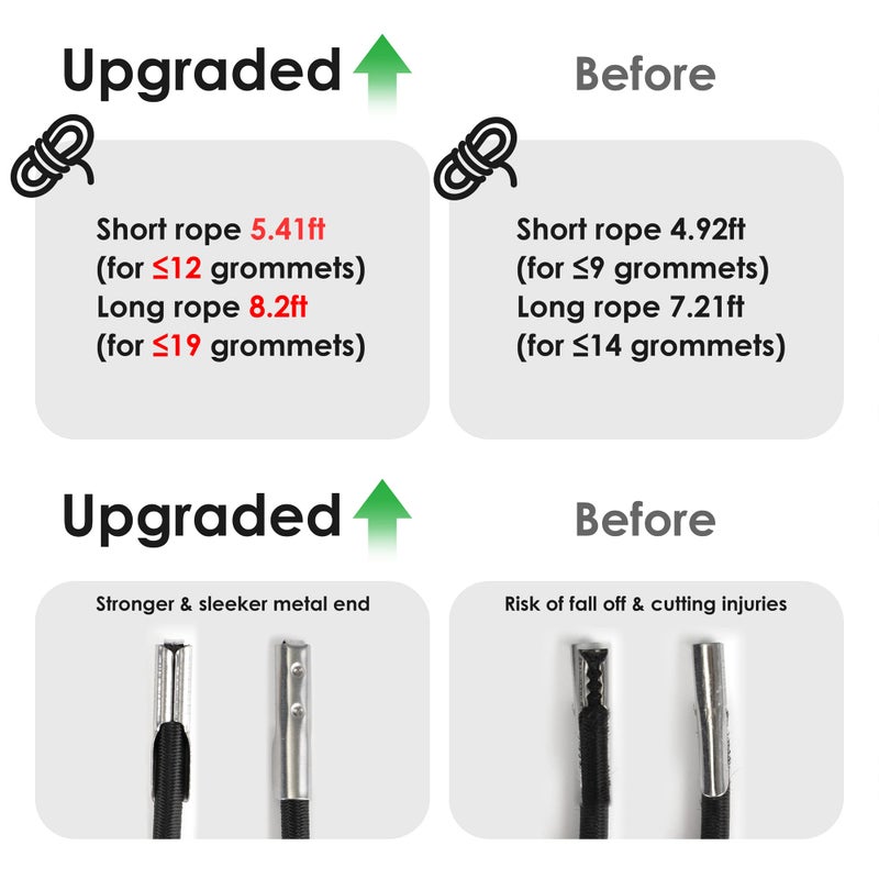 UNEEDE 4 Cords Zero Gravity Chair Replacement Cord, Antigravity Chair Replacement,Universal Repair Cord Kit for Repairing Zero Gravity Chair(Black) - Image 2