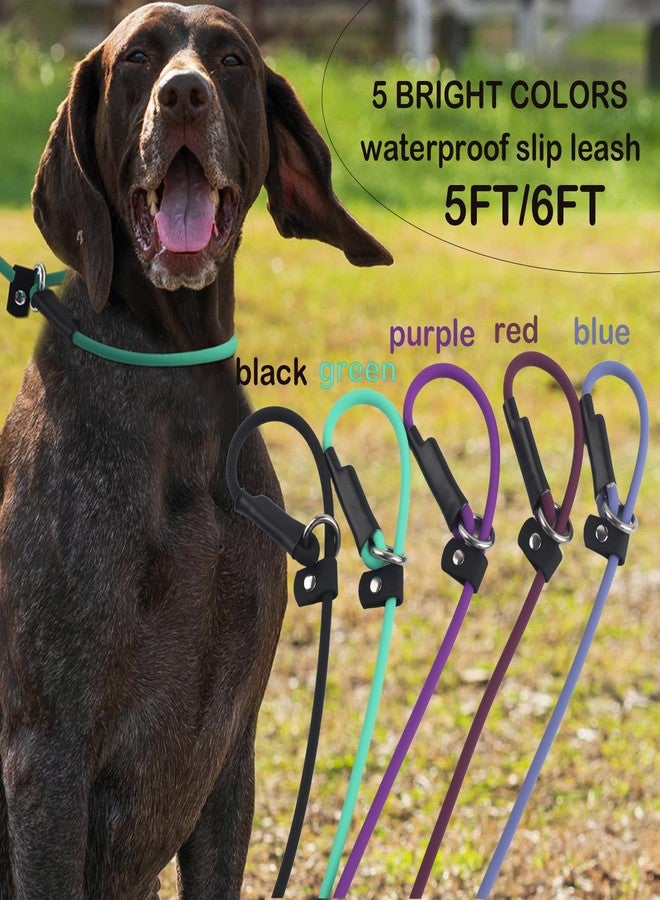 DISCPETSEC Slip Lead Dog Slip Leash -6FT Green Waterproof PVC Pet Leashes Dogs Training Leashes Training Leads Long-Lasting Slip Collar Slip Lead for Small Large, Medium Pets - Image 3