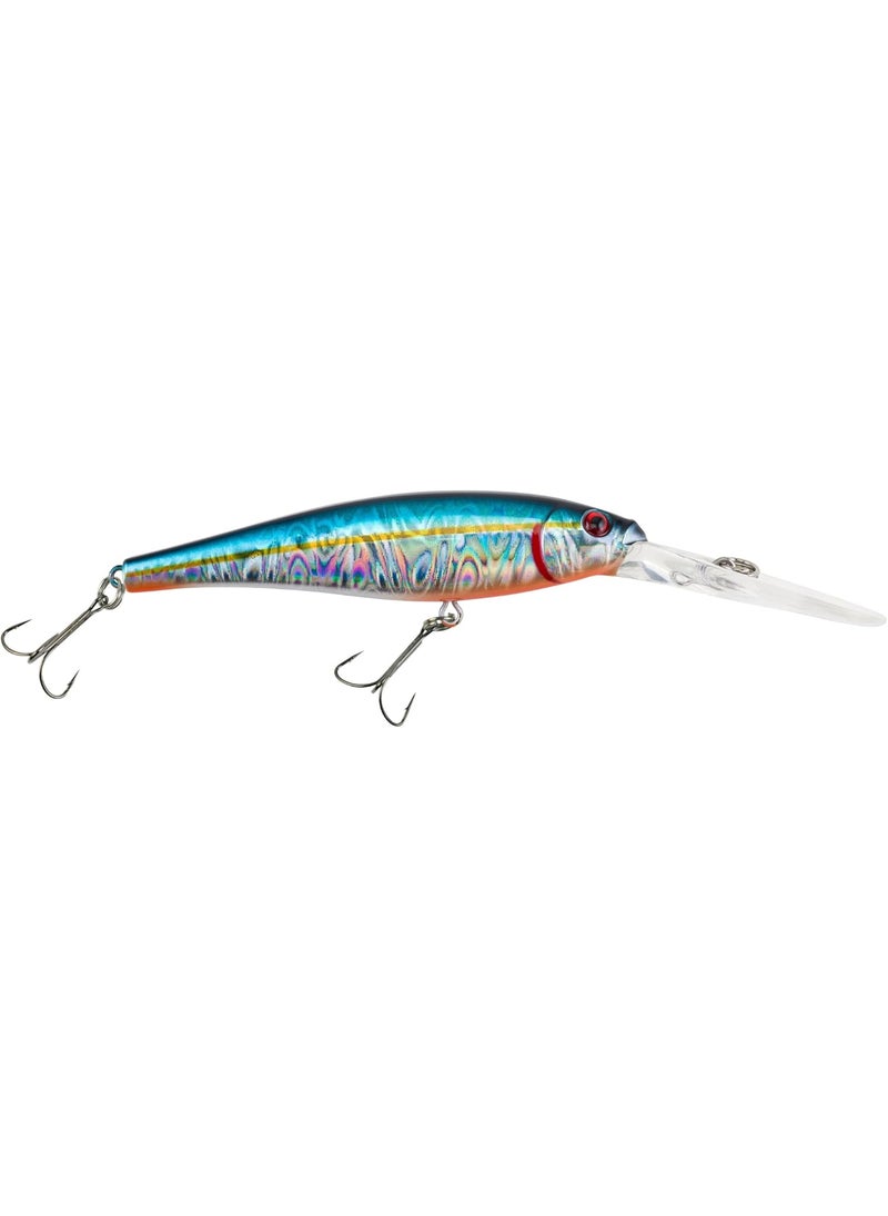 Berkley Berkley Flicker Minnow Fishing Lure Slick Blue Alewife 12 oz 4 12in  11cm Crankbaits Realistic Minnow Profile Sharp Dive Curve Gets to Fish Quickly Equipped with Fusion19 Hook 