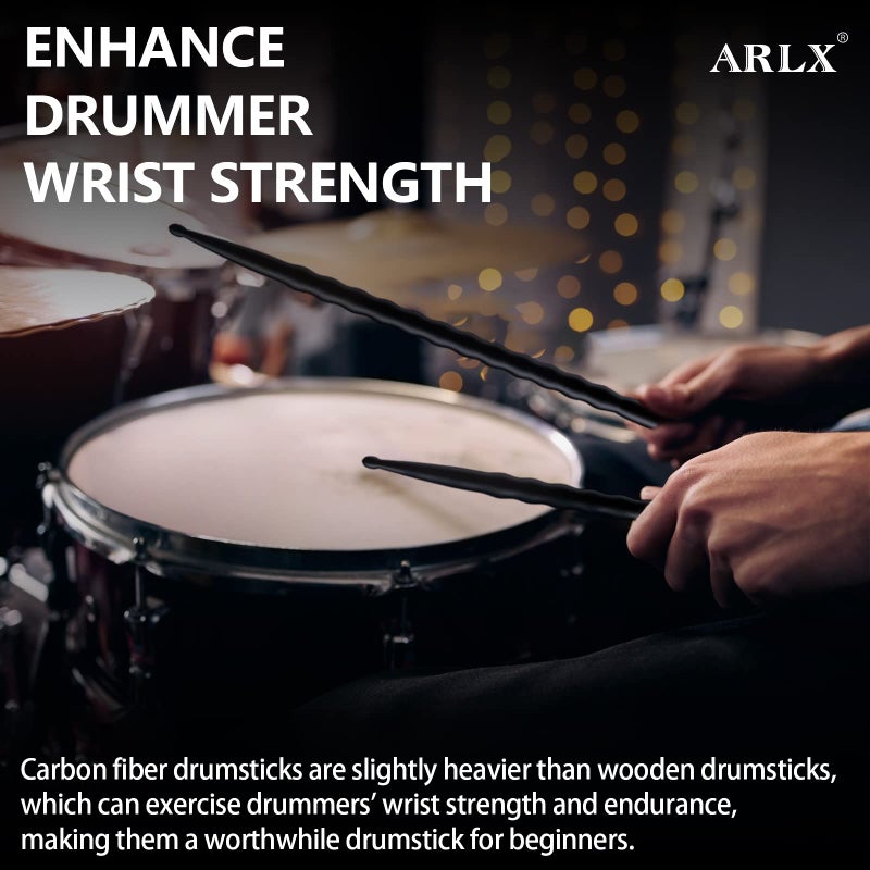 ARLX Drum Sticks 5a Drumstick 2 Pack Carbon Fiber Drumsticks - Image 4