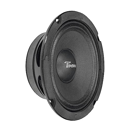 Timpano 6.5 Inch Shallow Midrange Speaker 500 Watts Max Power TPT-MR6-4 PRO, 6.5 Midrange Speakers 4 Ohm Shallow Mount Car Audio Speaker, Pro Audio Loudspeaker Compact for Doors (Single) - Image 1