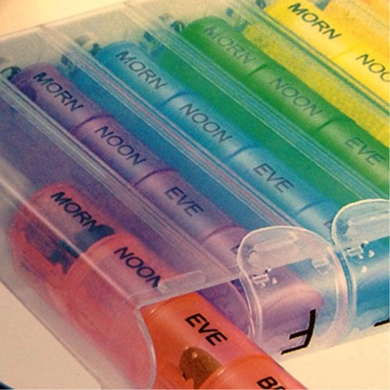 Color-Coded Pill Organizer for Travel