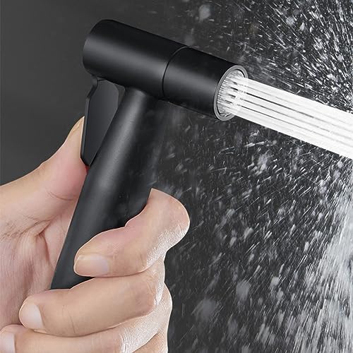 Roscid Sink Faucet Sprayer Set, Handheld Bidet Sprayer for Toilet, Metal Sprayer, with M22 M24 G1/2 Adapters and 3m Hose for Kitchen Sink, Bathroom or Toilet, Matte Black. (Faucet Not Included) - Image 2