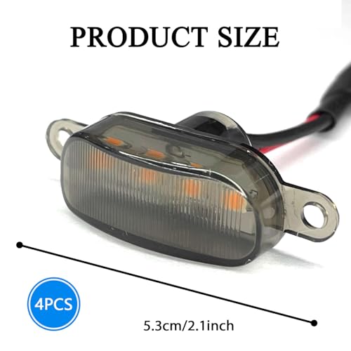 SWQS 4 PCS Grille Lights for Trucks, Amber LED Lights with Wiring Harness, Waterproof Car Front Grille Raptor Style Trim Lamps for Ford F150 F250 F350 Dodge Ram 1500, Car Accessories (Black & Yellow) - Image 2