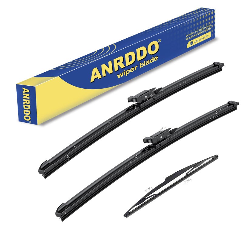 3 Wipers Factory Replacement For Ford Focus 2012 2013 2014 2015 2016 2017 2018 Original Equipment Replacement Windshield Wiper Blades Set 282812 Set of 3 Pinch Tab