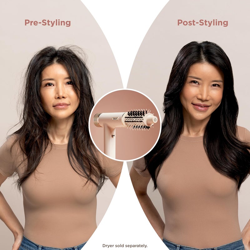 Shark XSKHD3RRBA SpeedStyle Express Touchup Brush, Attachment for Shark SpeedStyle Blow Dryers (Work with HD3xx Series only), Hair Drying & Styling Tool, for Shaping Bangs, for All Hair Types, Stone - Image 5