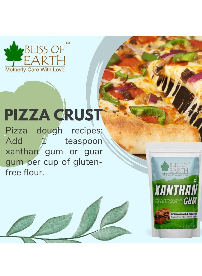 Bliss of Earth Xanthan Gum Powder 100% Pure Food Grade Natural Thickener Gluten Free, Keto Friendly, Vegan 453gm