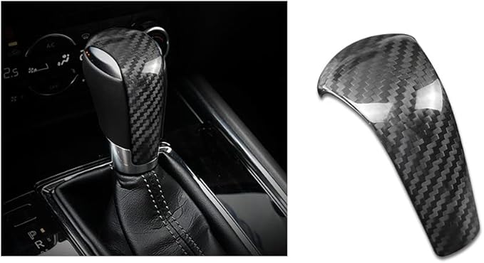Carbon Fiber Gear Shift Knob Cover Top Cover Black For Mazda CX Series Premium Decoration Accessory - Image 1