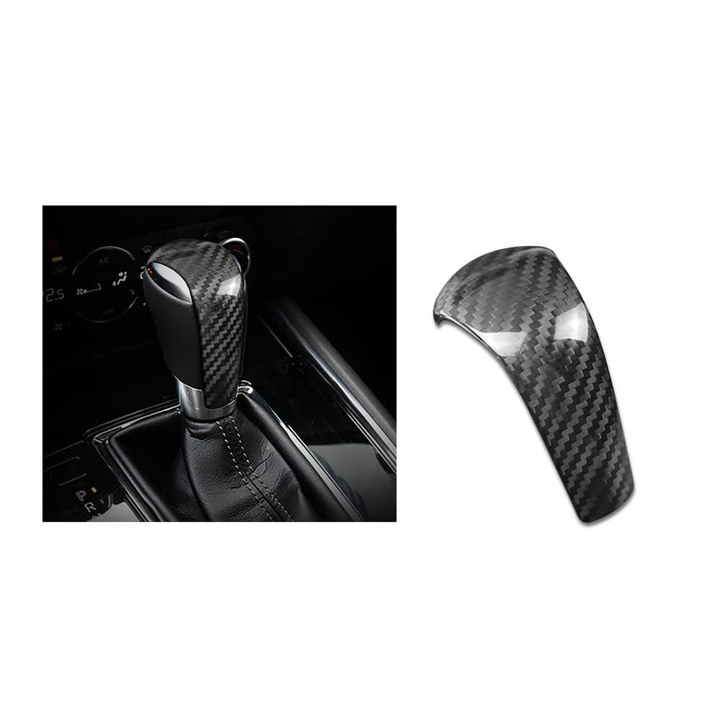 Carbon Fiber Gear Shift Knob Cover Top Cover Black For Mazda CX Series Premium Decoration Accessory - Image 2