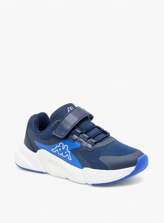 كابا Boys' Logo Print Sports Shoes with Hook and Loop Closure