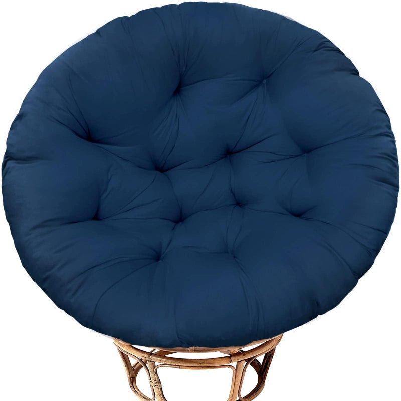 Bextile Papasan Chair Cushion Only, 52 in Cushion for Papasan, Round Leisure Papasan Seat Cushion (Blue) - Image 1