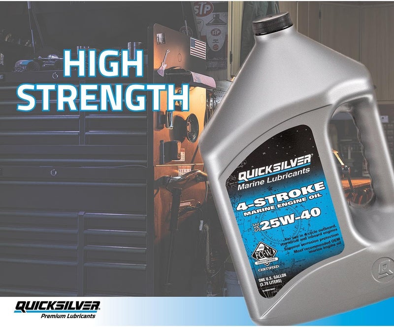 Quicksilver 25W-40 Marine Engine Oil - 1 Gallon - Image 2