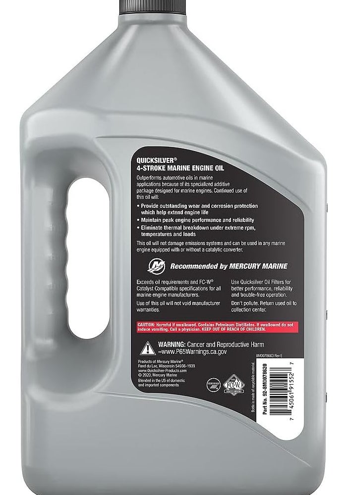Quicksilver 25W-40 Marine Engine Oil - 1 Gallon - Image 5