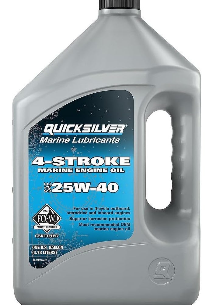 Quicksilver 25W-40 Marine Engine Oil - 1 Gallon - Image 1