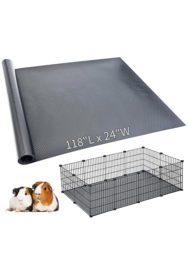 Hamiledyi Guinea Pig Cage Liner Reusable Guinea Pig Bedding Easily Cut to Suit Cage Washable and Anti Slip Guinea Pig Pee Pads for Small Animal Hamster Rat Rabbit Chinchillas (24" x 118" Gray) - Image 1