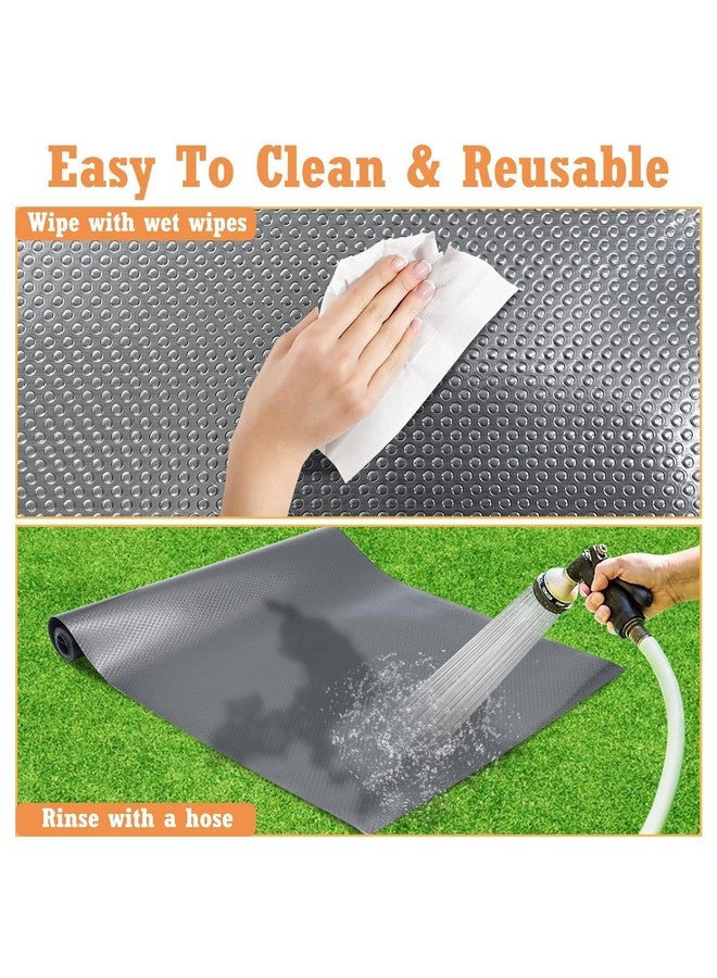 Hamiledyi Guinea Pig Cage Liner Reusable Guinea Pig Bedding Easily Cut to Suit Cage Washable and Anti Slip Guinea Pig Pee Pads for Small Animal Hamster Rat Rabbit Chinchillas (24" x 118" Gray) - Image 5