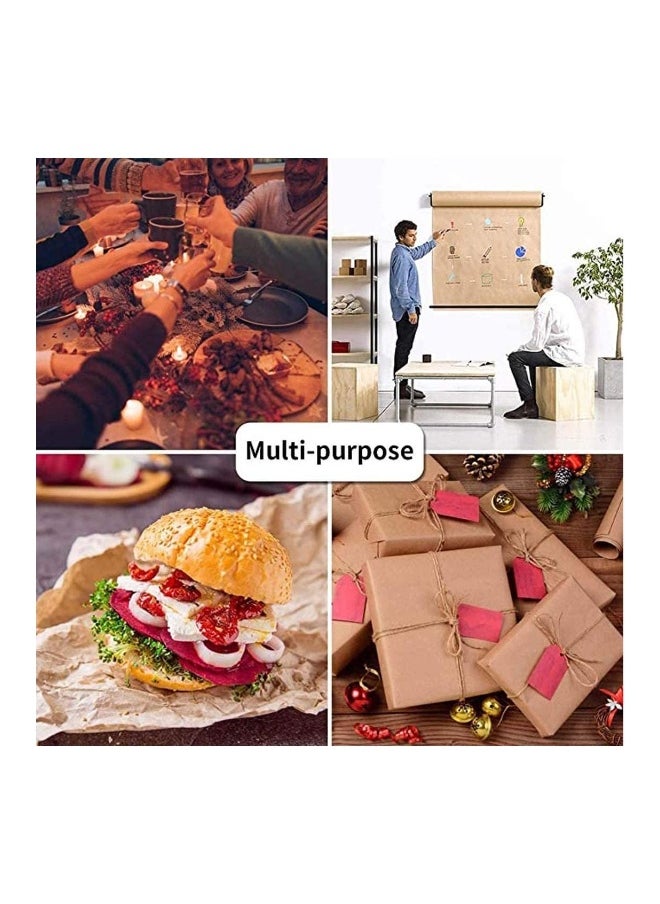 Generic Kraft Paper Roll Brown Packing 0.3m x 30M Ideal for Arts Crafts Gifts Postal Shipping Wrapping Floor Covering Table Runners  - Image 1