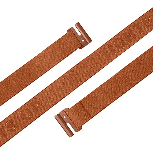 TIGHTS UP® Adjustable, No Show, Flat Buckle, Invisible Elastic Belt. Stretch Belt for Women and Men - White Belt - Image 4
