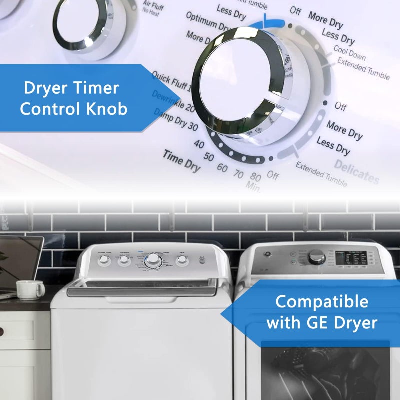 Hpuy We01X24552 Dryer Timer Control Knob Replacement Compatible With Ge General Electric Dryer Knob Replacement Models Gtd33Eask0Ww Gtd42Easj2Ww Gtd45Easj2Ws Gtd42Easj0Ww Gtd42Gasj2Ww - Image 3