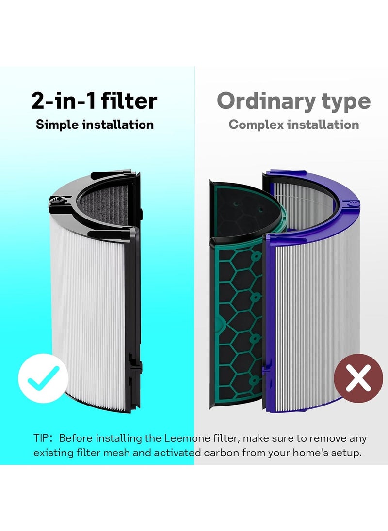 Eworld - Replacement Filter for Dyson Air Purifier with Cleaning Brush, H13 Grade HEPA + Carbon Filter Compatible with HP04 TP04 DP04 PH04 HP09 TP09 HP07 TP07 HP06 TP06 - Image 1