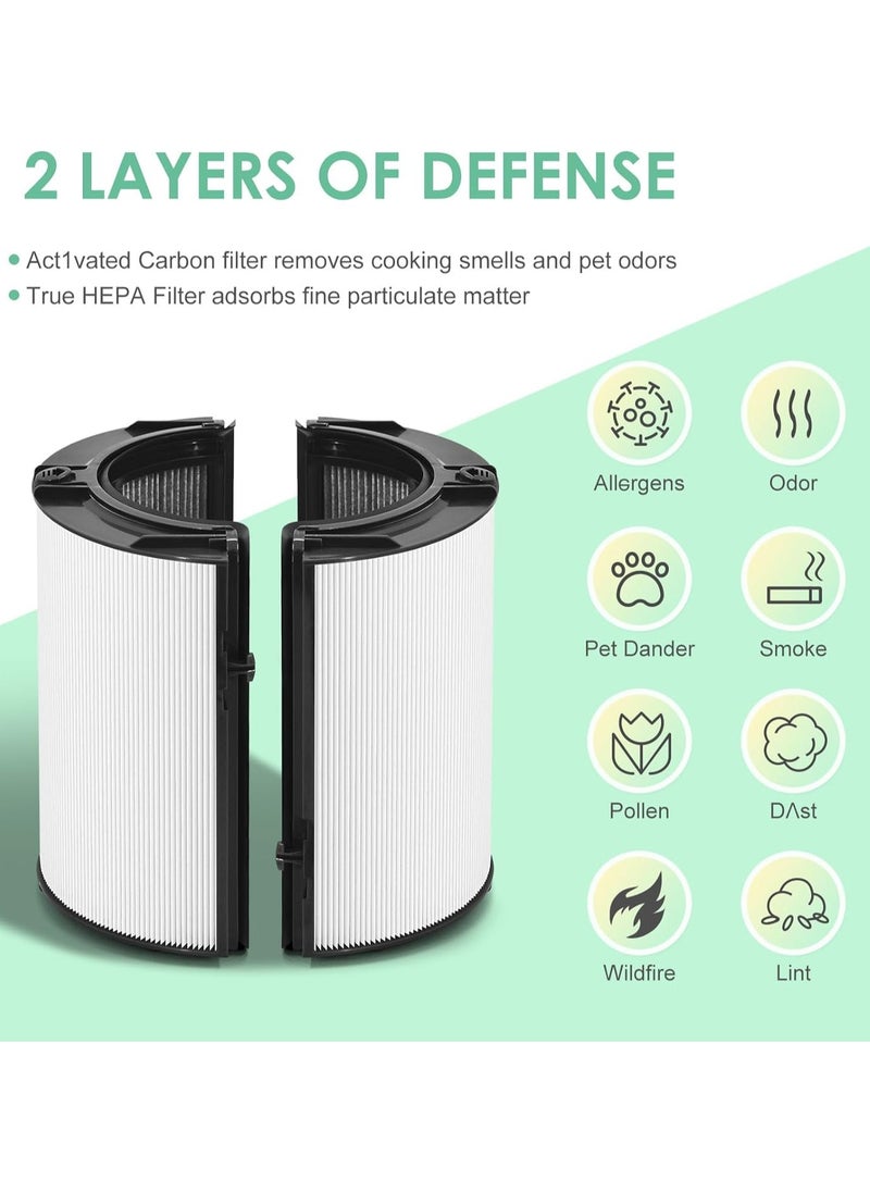 Eworld - Replacement Filter for Dyson Air Purifier with Cleaning Brush, H13 Grade HEPA + Carbon Filter Compatible with HP04 TP04 DP04 PH04 HP09 TP09 HP07 TP07 HP06 TP06 - Image 1