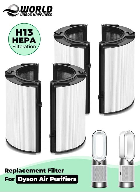 Replacement Filter for Dyson Air Purifier with Cleaning Brush, H13 Grade HEPA + Carbon Filter Compatible with HP04 TP04 DP04 PH04 HP09 TP09 HP07 TP07 HP06 TP06