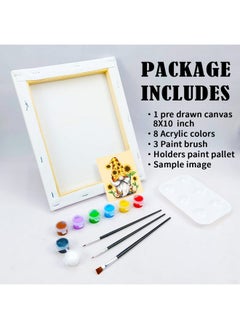 Canvas Painting Kit Pre Drawn Canvas For Painting For Adults Party Kits Paint And Sip Party Supplies 8X10 Canvas To Paint 8 Acrylic Colors3 Brush1 Pallet Gnome Paint Art Set - pzsku/Z855D222F4B43BD3BF226Z/45/_/1721986305/1a1007ca-da6a-43e1-9d95-d45cc0aa2dcc