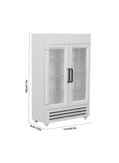 Dilwe Dollhouse Refrigeratorsimulation Miniature Wood Fridgeportable Fridge Refrigerator Decoration Accessories For 1:12 Dollhouse (White)  - Image 2