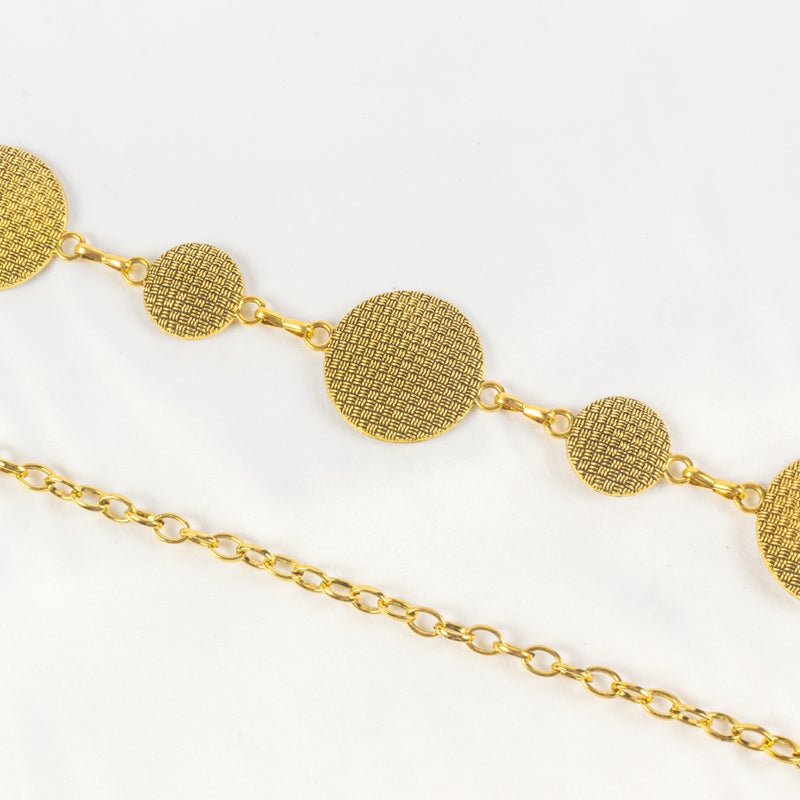 Golden Metal Waist Chain Belt For Women - Image 3