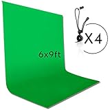 EMART EMART Emart 6 x 9 ft Photography Backdrop Background, Green Chromakey Muslin Background Screen for Photo Video Studio, - Image 1