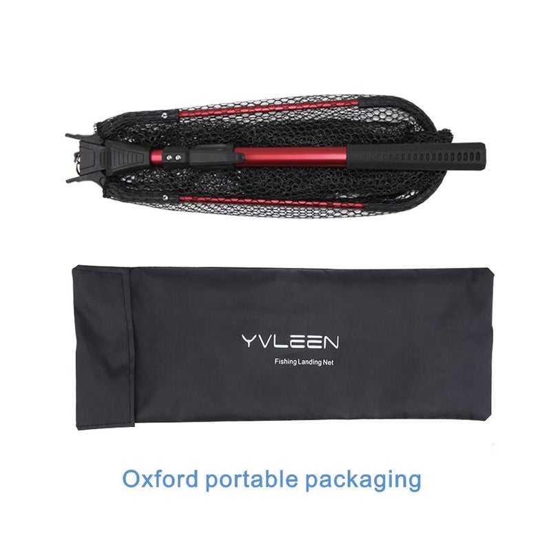 YVLEEN Folding Fishing Net - Foldable Fish Landing Net Robust Aluminum Telescopic Pole Handle and Nylon Mesh 16inch Hoop Size - Image 5