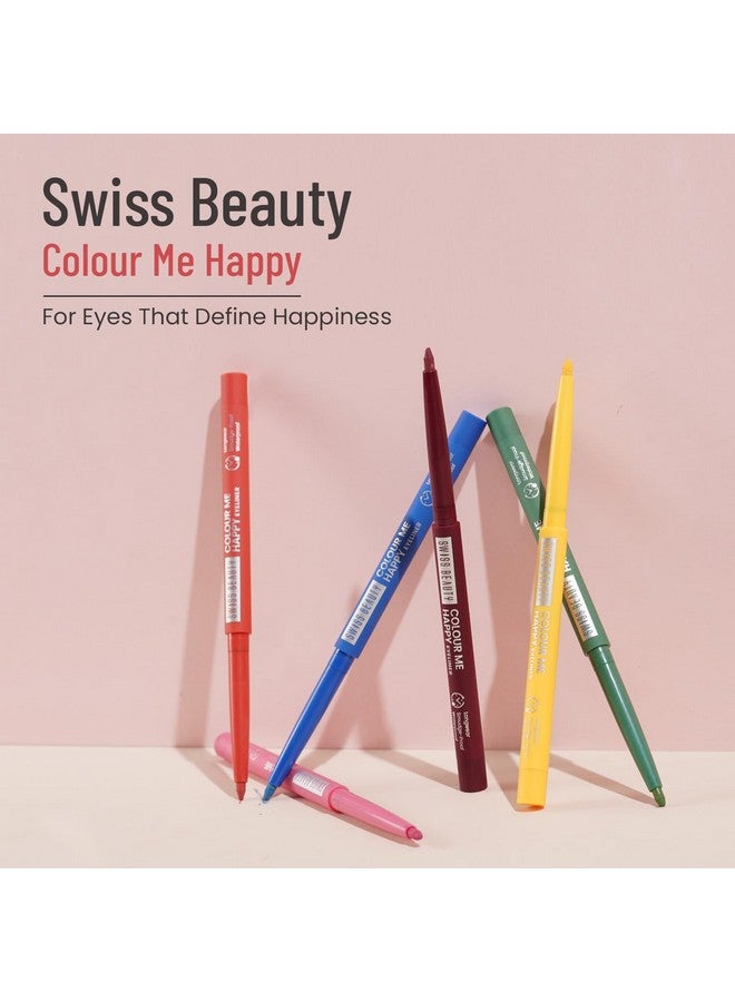 Colour Me Happy Matte Eyeliner Pencil | Waterproof & Smudge-Proof Pencil | Long-Lasting | Shade- White Lily, 0.4Gm