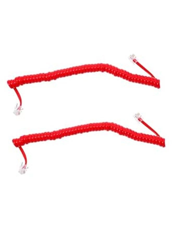2pcs Coiled Telephone Handset Cord Receiver Cable Easy No Tools Needed - Image 1