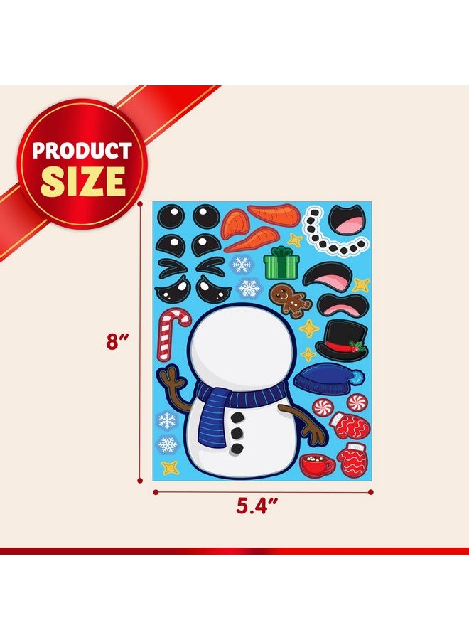JOYIN 36 Pcs Christmas Make-a-face Sticker Sheets Make Your Own Xmas Characters Sticker with Santa Santa, Gnome, Reindeer, Snowman, for Kids Party Favor, Art Craft Supplies, Classroom Activities Game - Image 5
