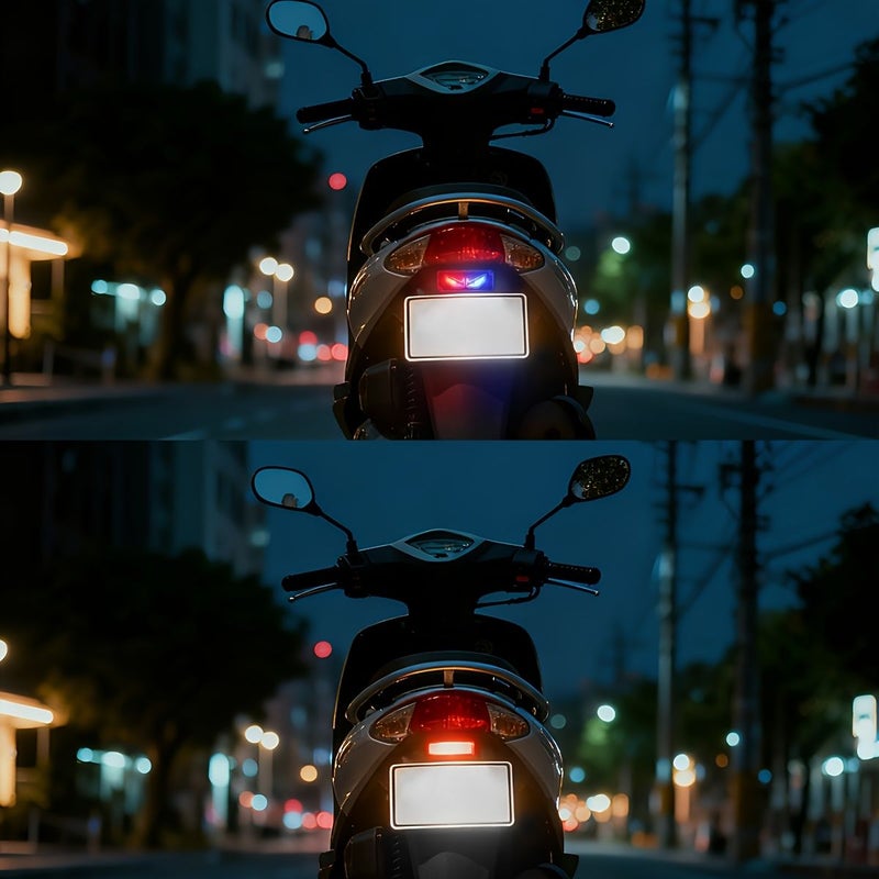 2 قطعة ضوء ديكوري LED على شكل عين القط للدراجات النارية، للدراجات البخارية، الدراجات ثلاثية العجلات، والمركبات الكهربائية، إضاءة محيطية للوحة الترخيص، 12 فولت 24 فولت - Image 4